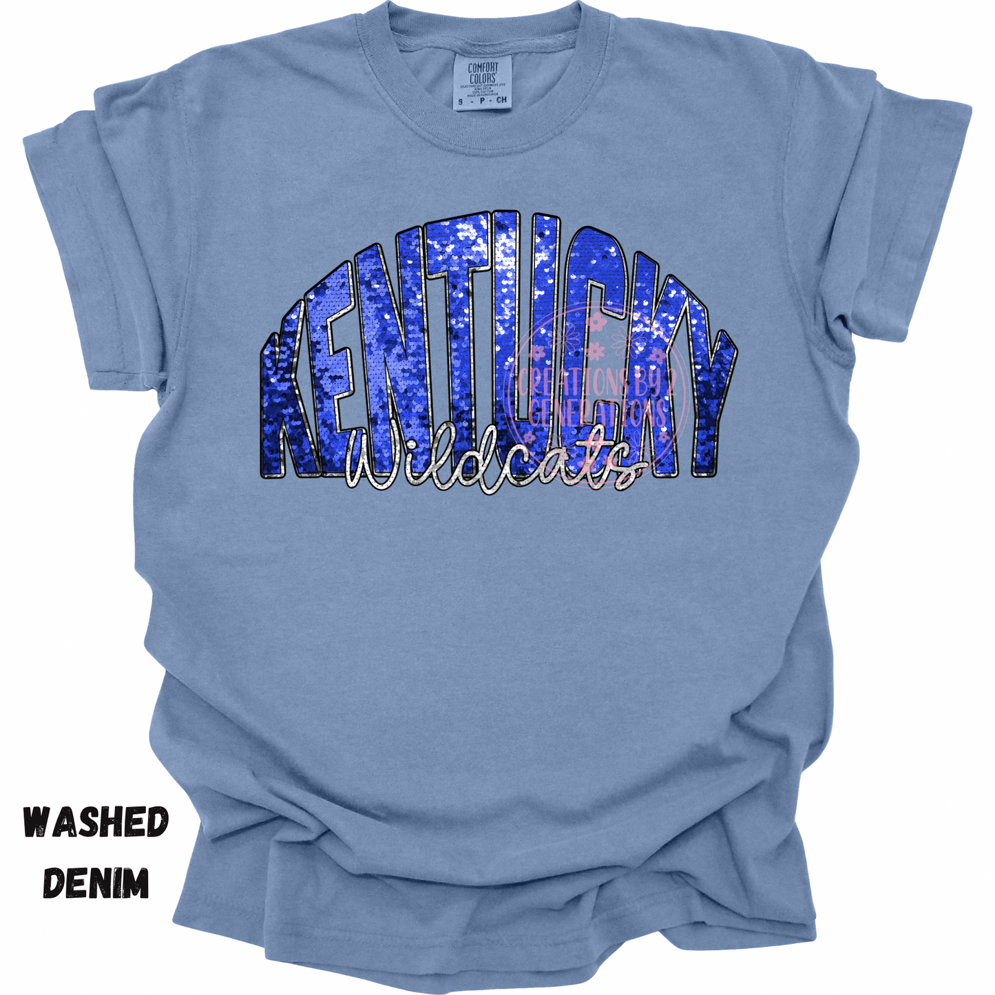KENTUCKY WILDCATS FAUX SEQUINS