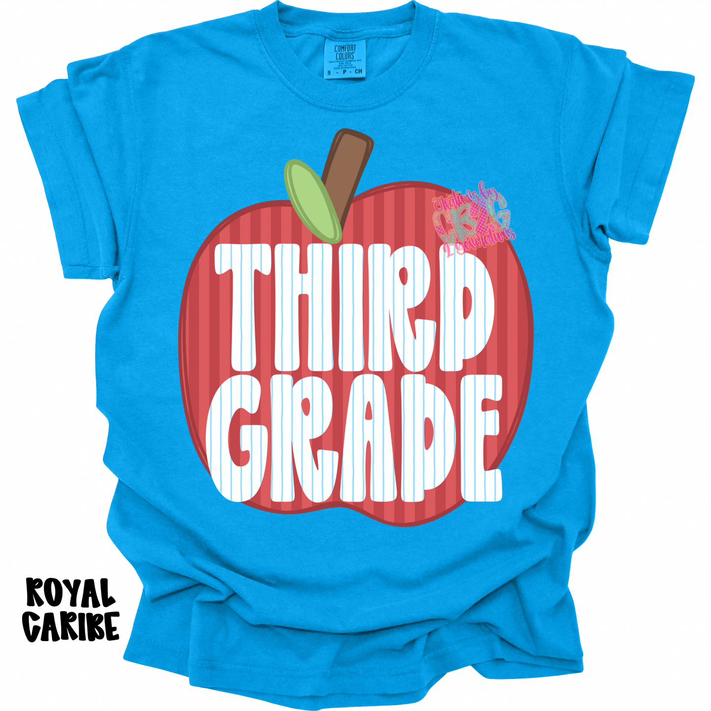 THIRD GRADE APPLE STRIPES PREORDER (YOUTH)