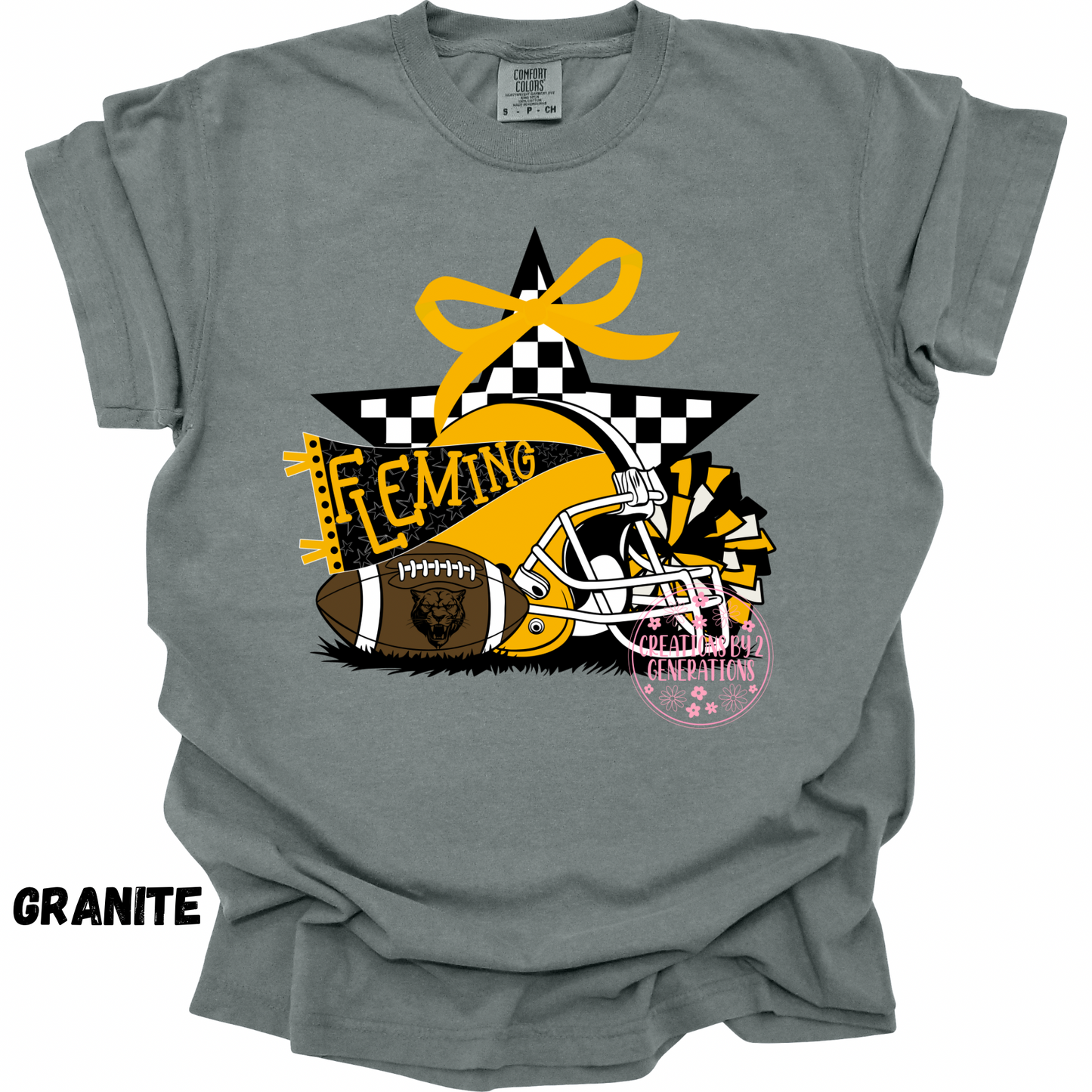 FLEMING FOOTBALL WITH CHECKERED STAR PRINT