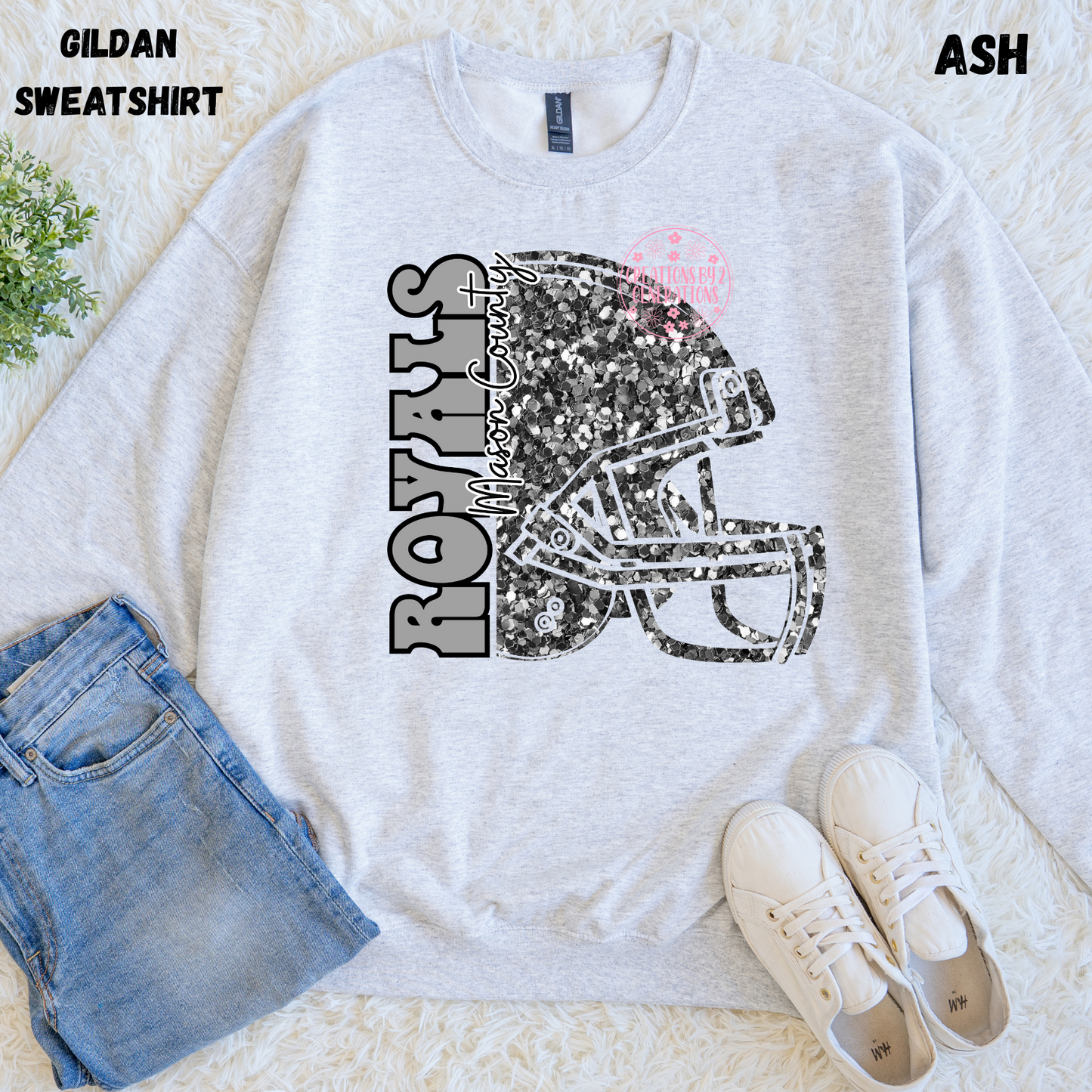 ROYALS FAUX SEQUINS FOOTBALL HELMET SWEATSHIRT PREORDER