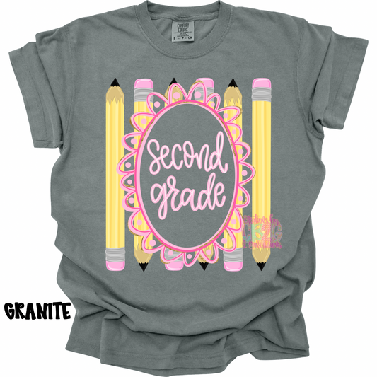 SECOND GRADE WITH FRAME & PENCILS PREORDER (YOUTH)