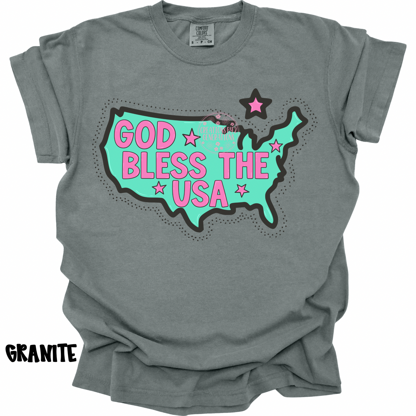 GOD BLESS THE USA PINK/GREEN PREORDER