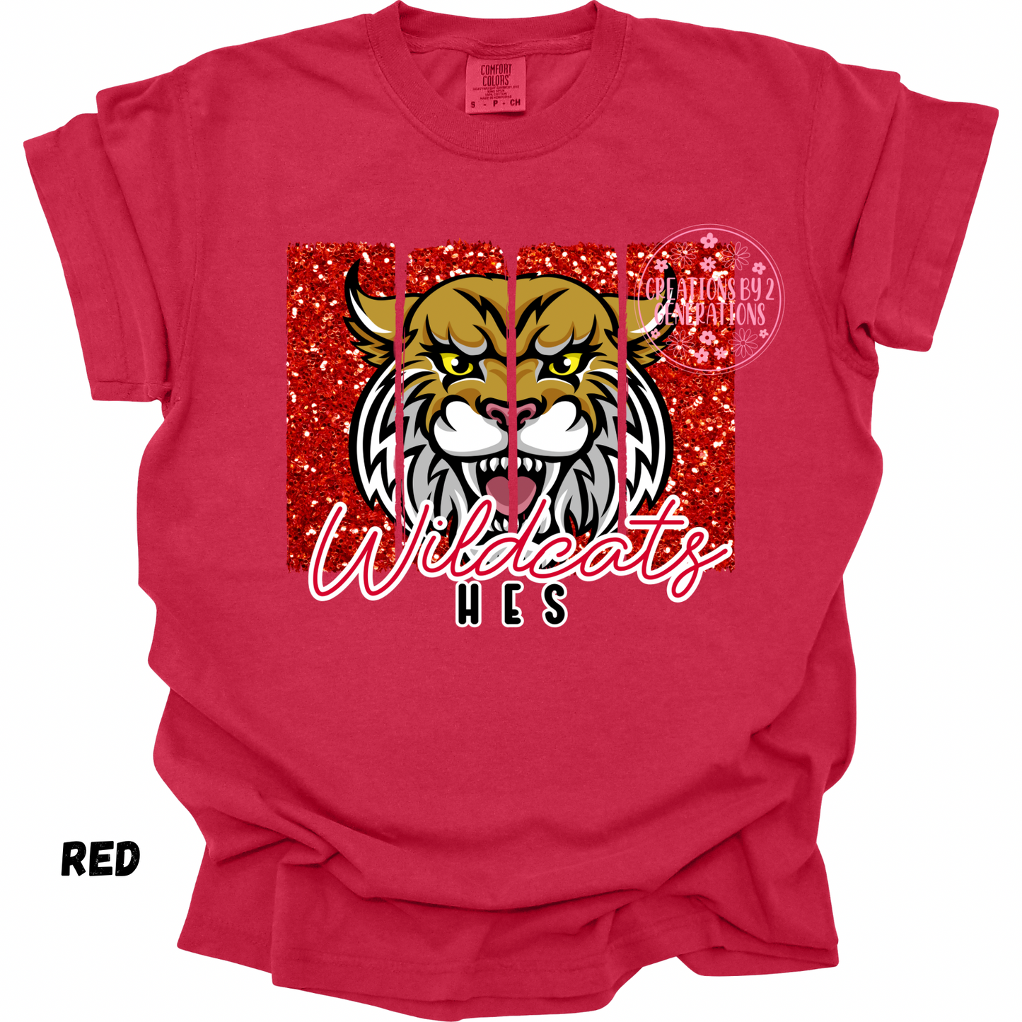 WILDCATS HES RED GLITTER BACKGROUND PREORDER