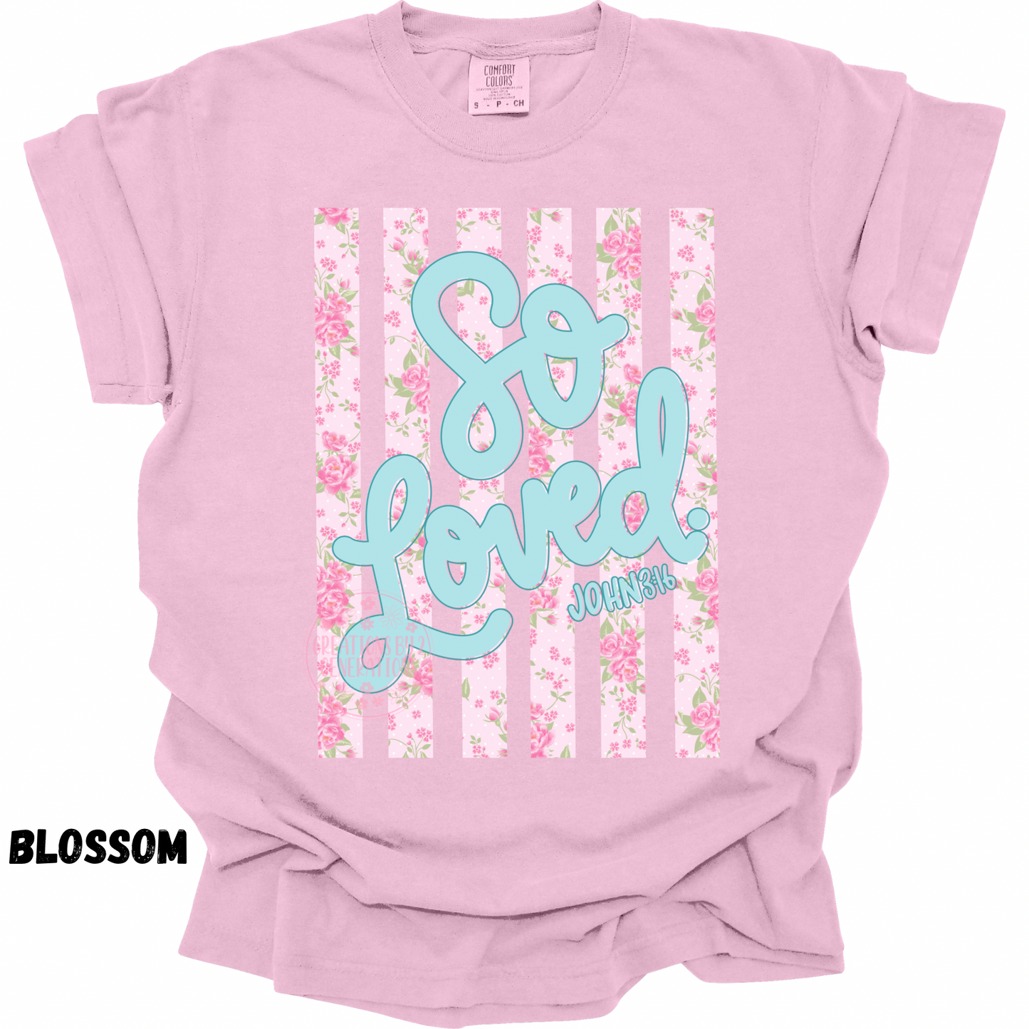 SO LOVED 3:16 BLUE CURSIVE PREORDER
