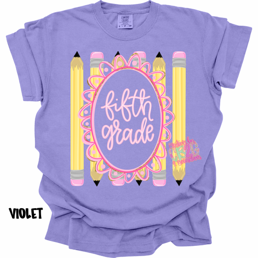 FIFTH GRADE FRAME WITH PENCILS PREORDER (YOUTH)