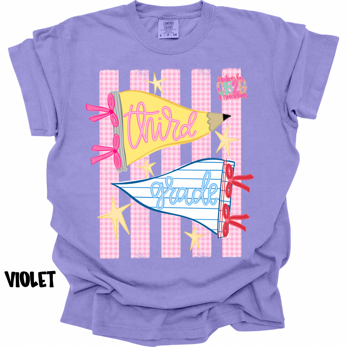 THIRD GRADE PENNANT WITH STRIPES PREORDER (YOUTH)
