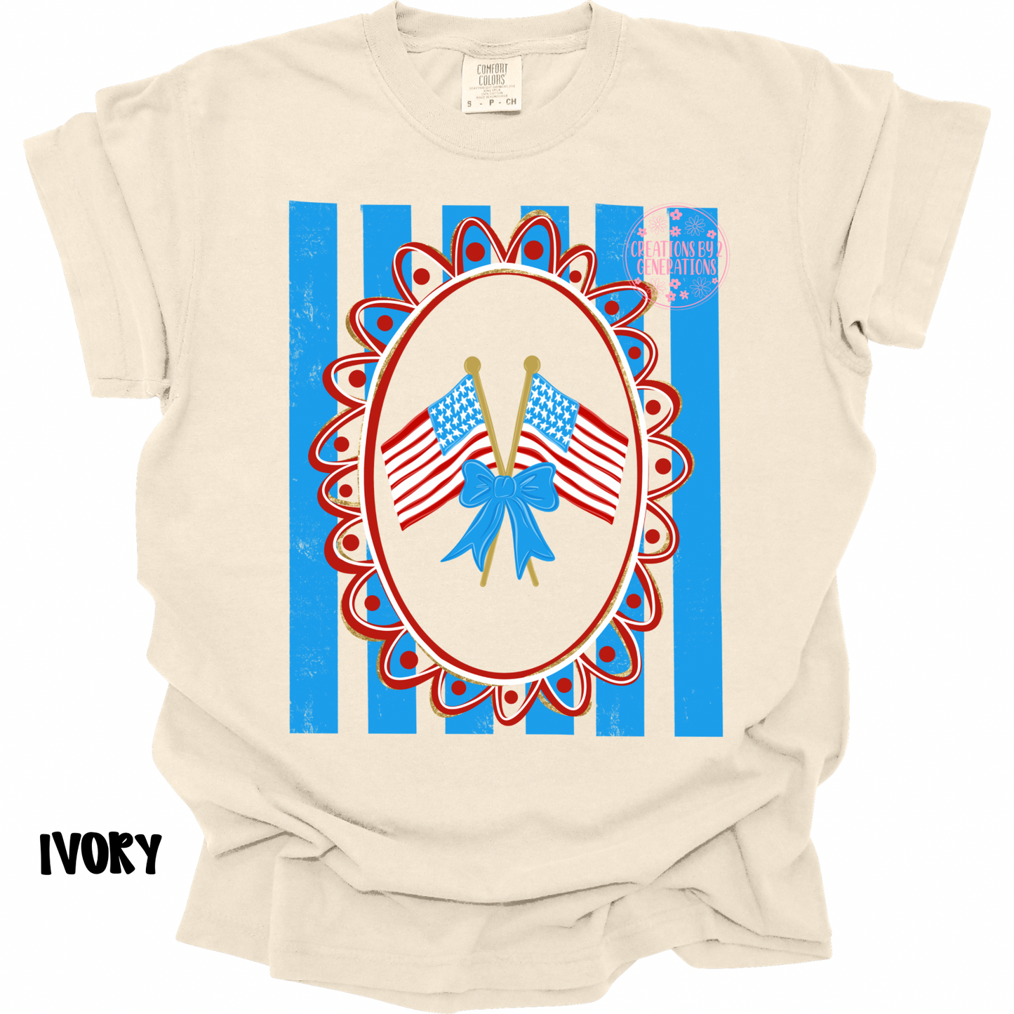 2 FLAGS WITH BLUE STRIPES PREORDER