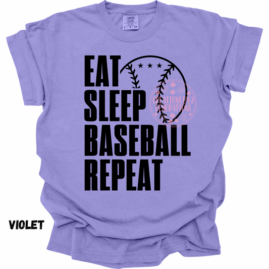 EAT SLEEP BASEBALL REPEAT PREORDER