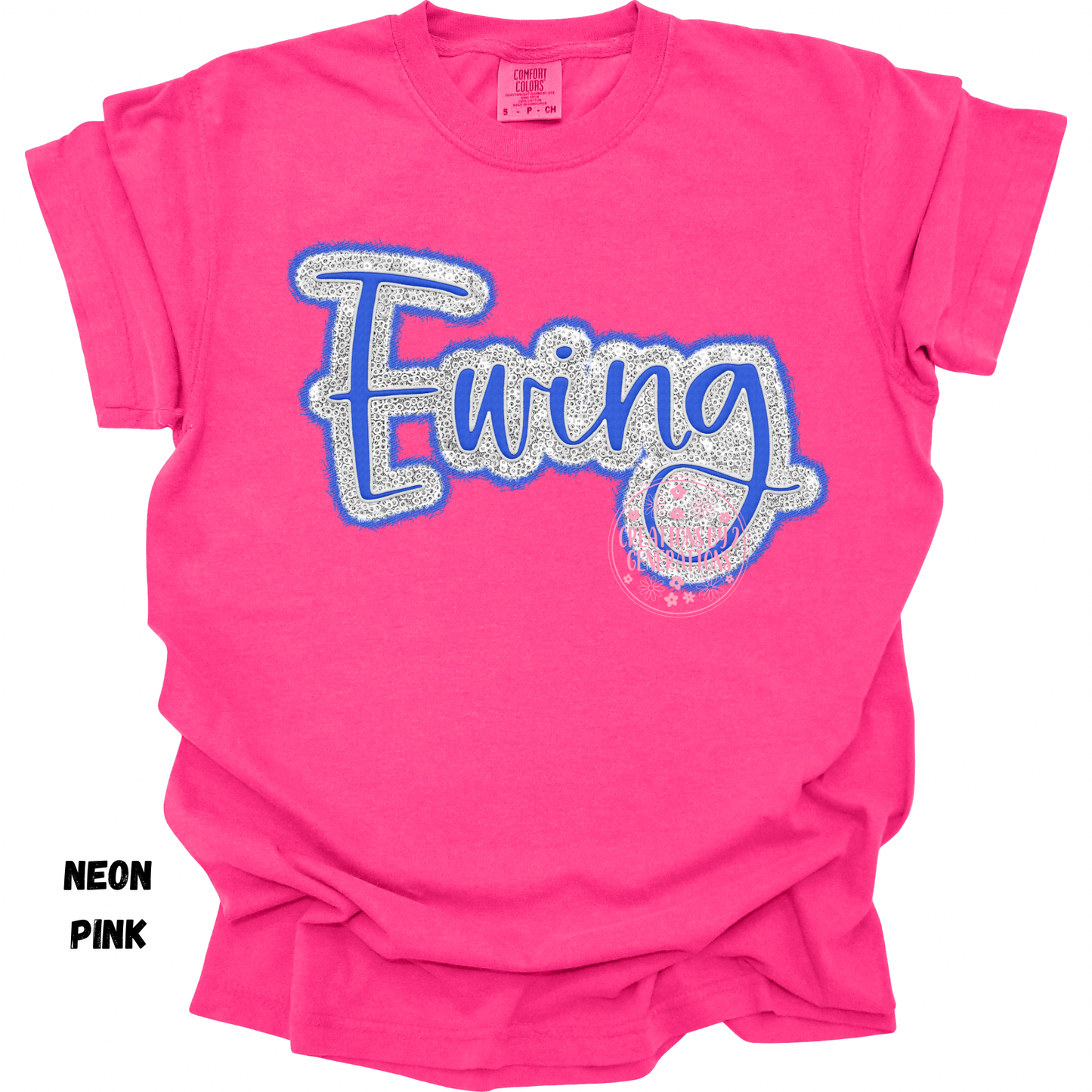 EWING CURSIVE FAUX SEQUINS PREORDER