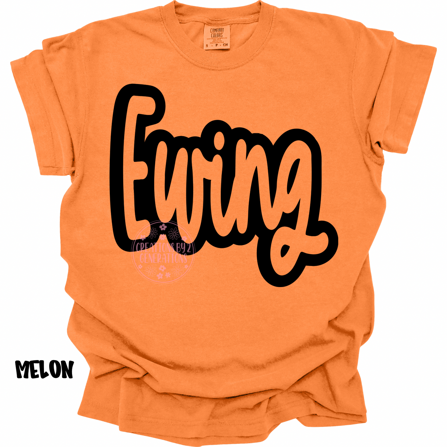 EWING BLACK CURSIVE OUTLINE PREORDER