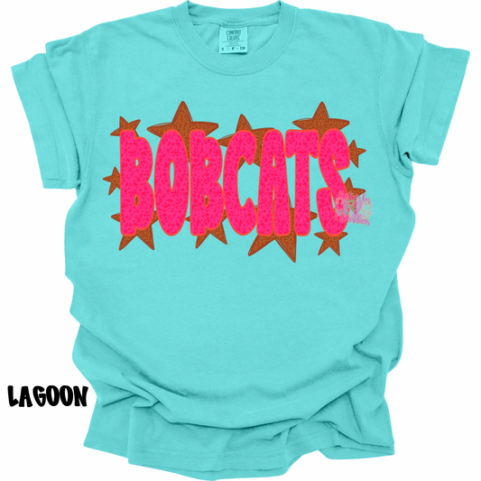 BOBCATS PINK WITH LEOPARD STARS PREORDERS (YOUTH)