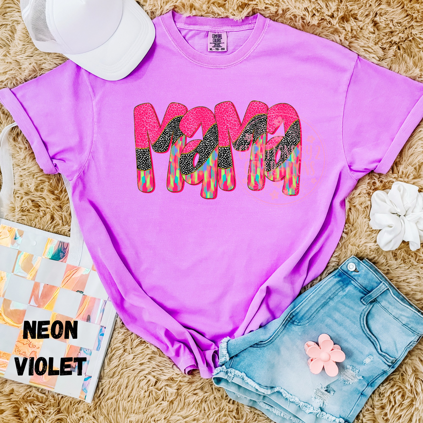 MAMA PINK/BLACK/COLORFUL BRUSH STROKES PREORDER