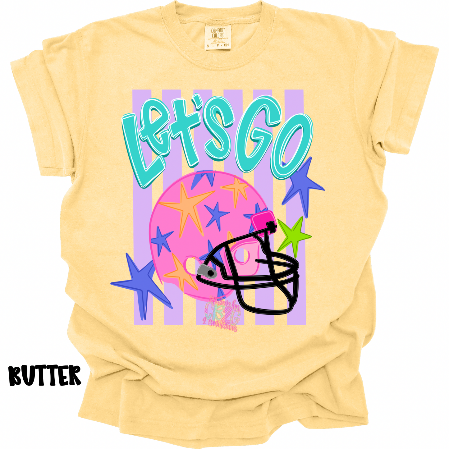 LET’S GO PINK HELMET WITH STRIPES COLORFUL PREORDER