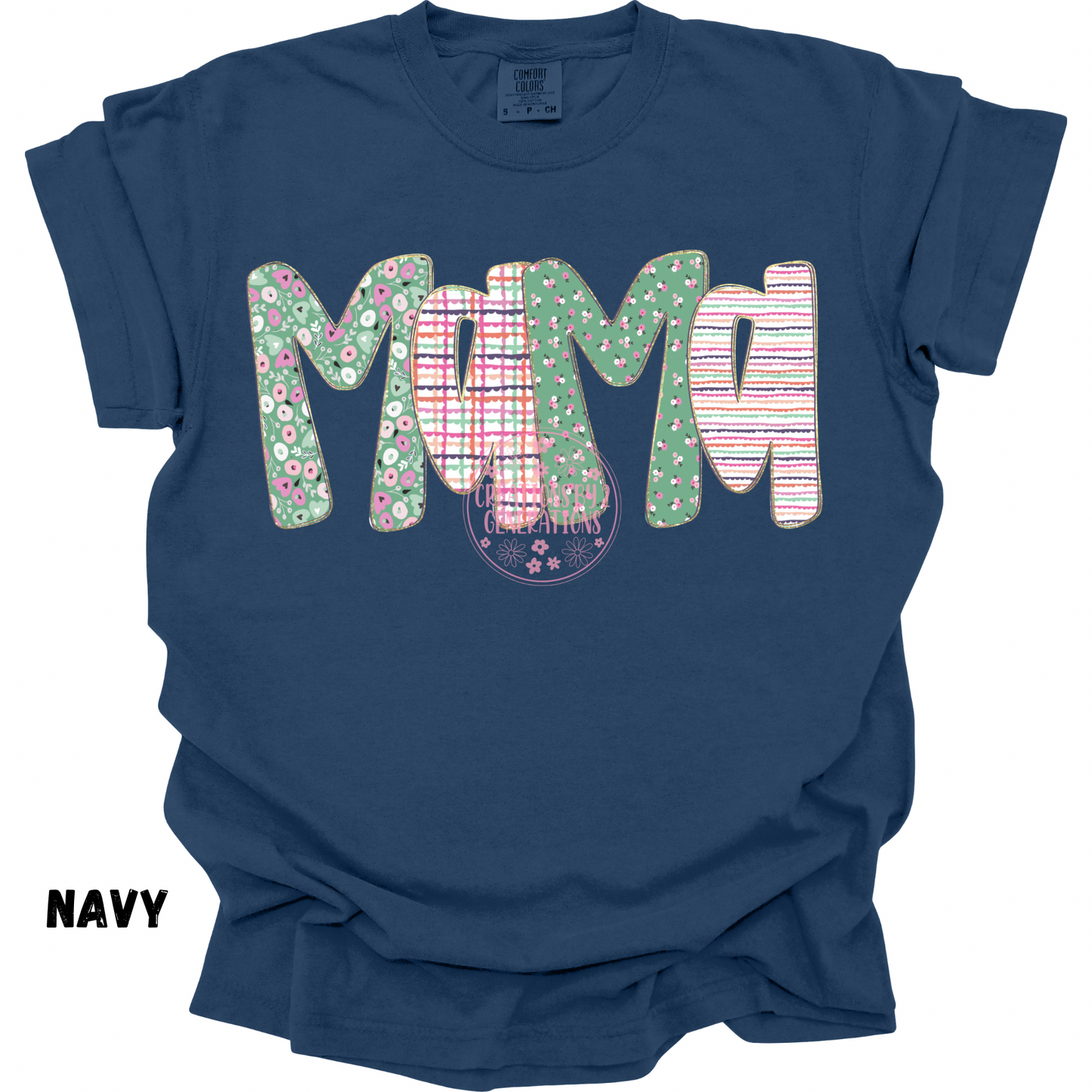 MAMA GREEN & PINK FLORAL STRIPES PREORDER
