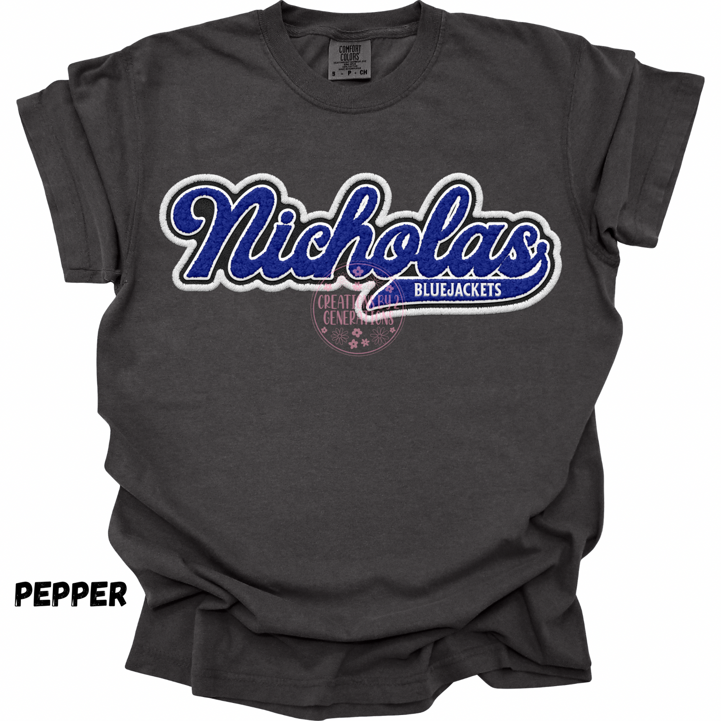 NICHOLAS BLUE JACKETS FAUX EMBROIDERY PREORDER