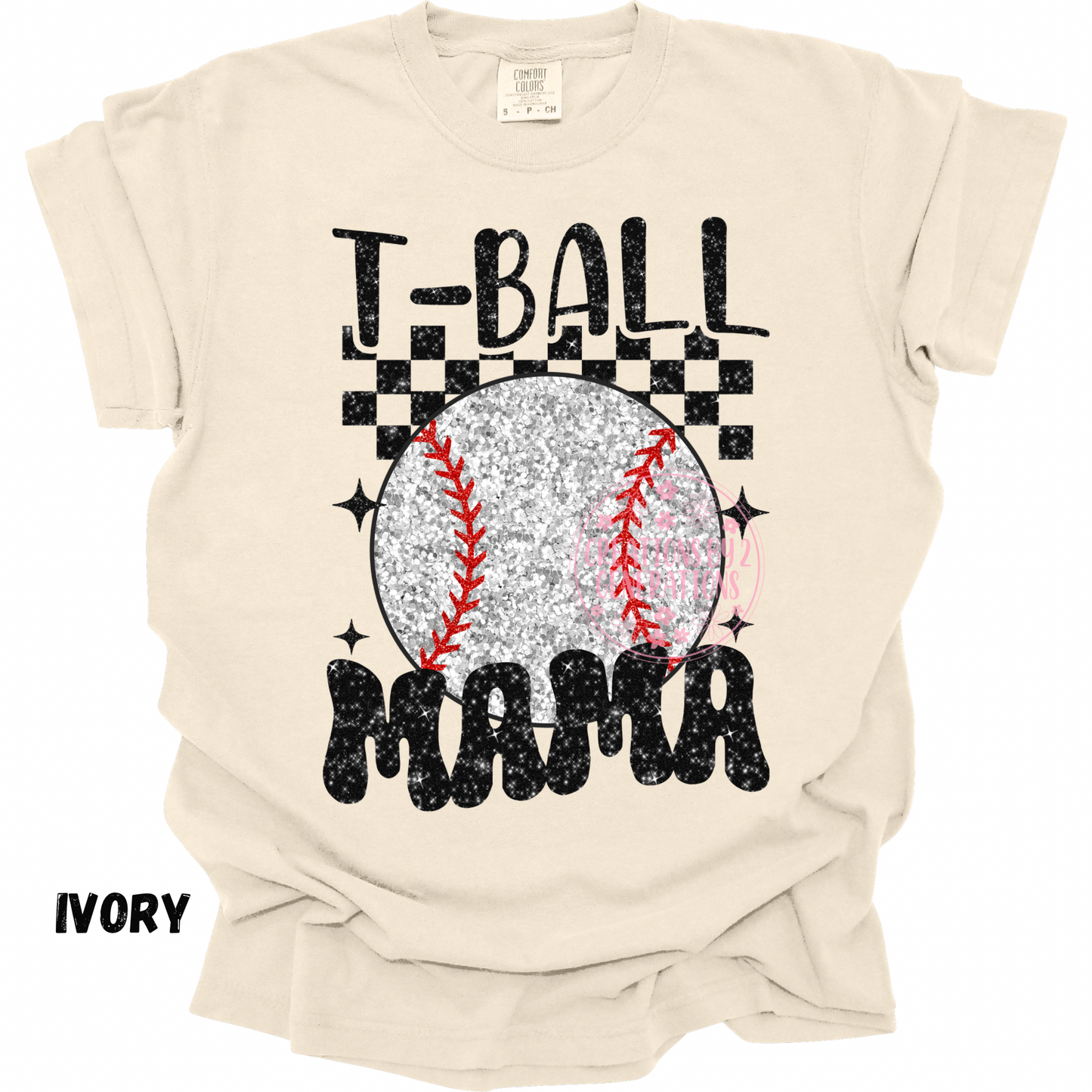 T-BALL MAMA FAUX GLITTER PREORDER