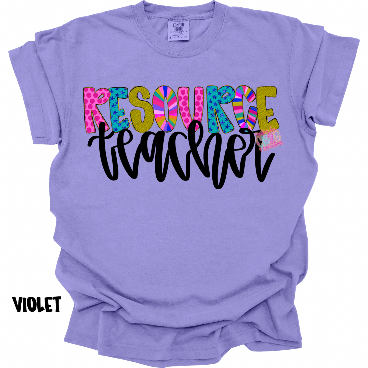 RESOURCE TEACHER BLACK CURSIVE PREORDER