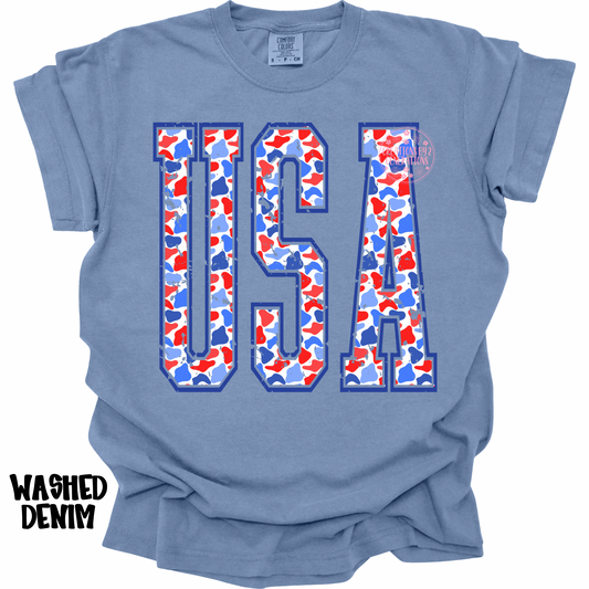 USA RWB CAMO LETTERS PREORDER (YOUTH)