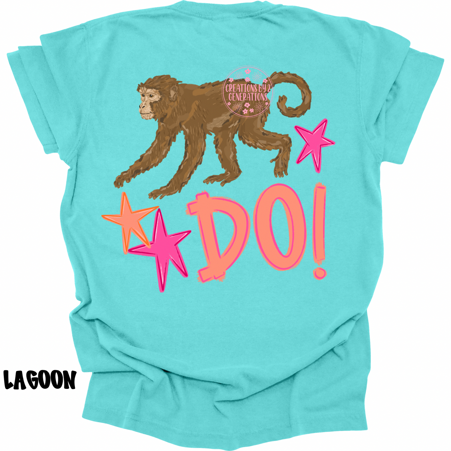 MONKEY SEE (FRONT) MONKEY DO! (BACK) PINK/ORANGE PREORDER