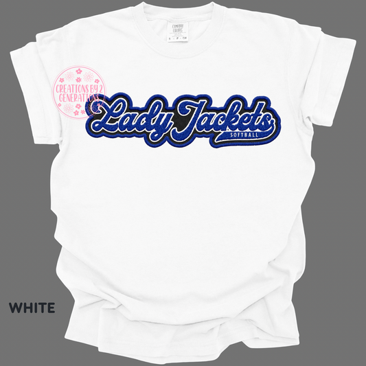 LADY JACKETS SOFTBALL FAUX EMBROIDERY PREORDER