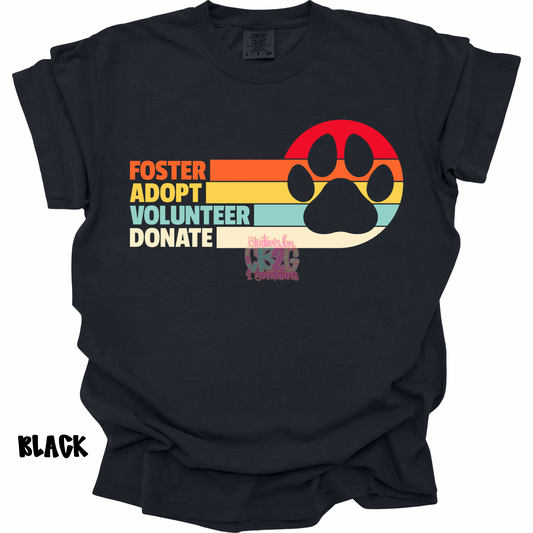 FOSTER ADOPT VOLUNTEER DONATE PREORDER