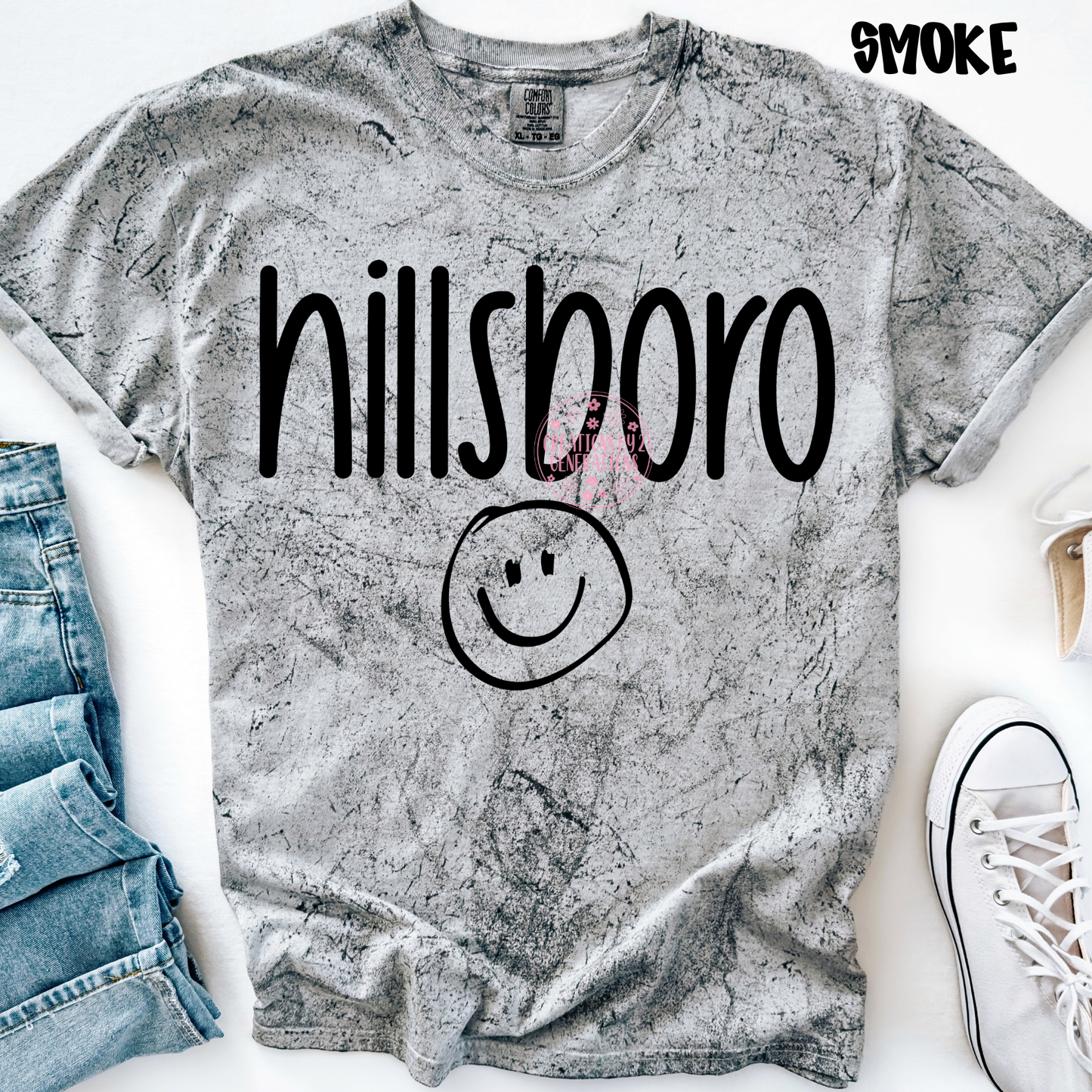 HILLSBORO WITH SMILEY FACE BLACK PREORDER