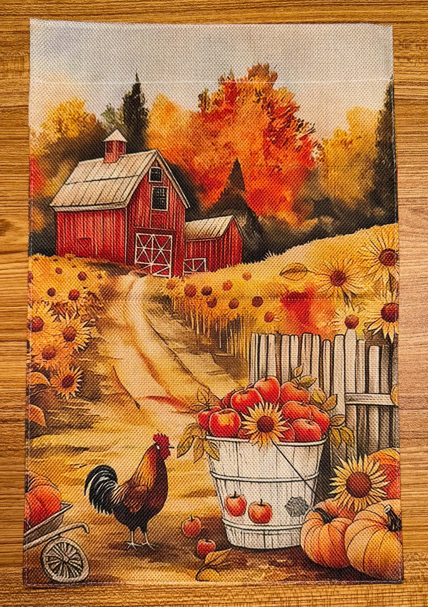 BARN & SUNFLOWERS FLAG
