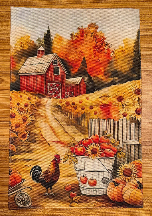 BARN & SUNFLOWERS FLAG