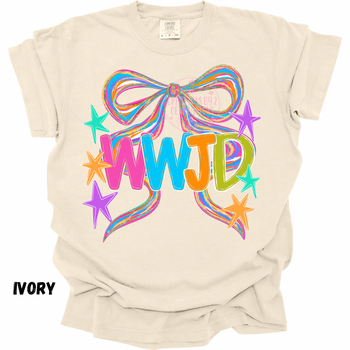 WWJD COLORFUL WITH BOW PREORDER