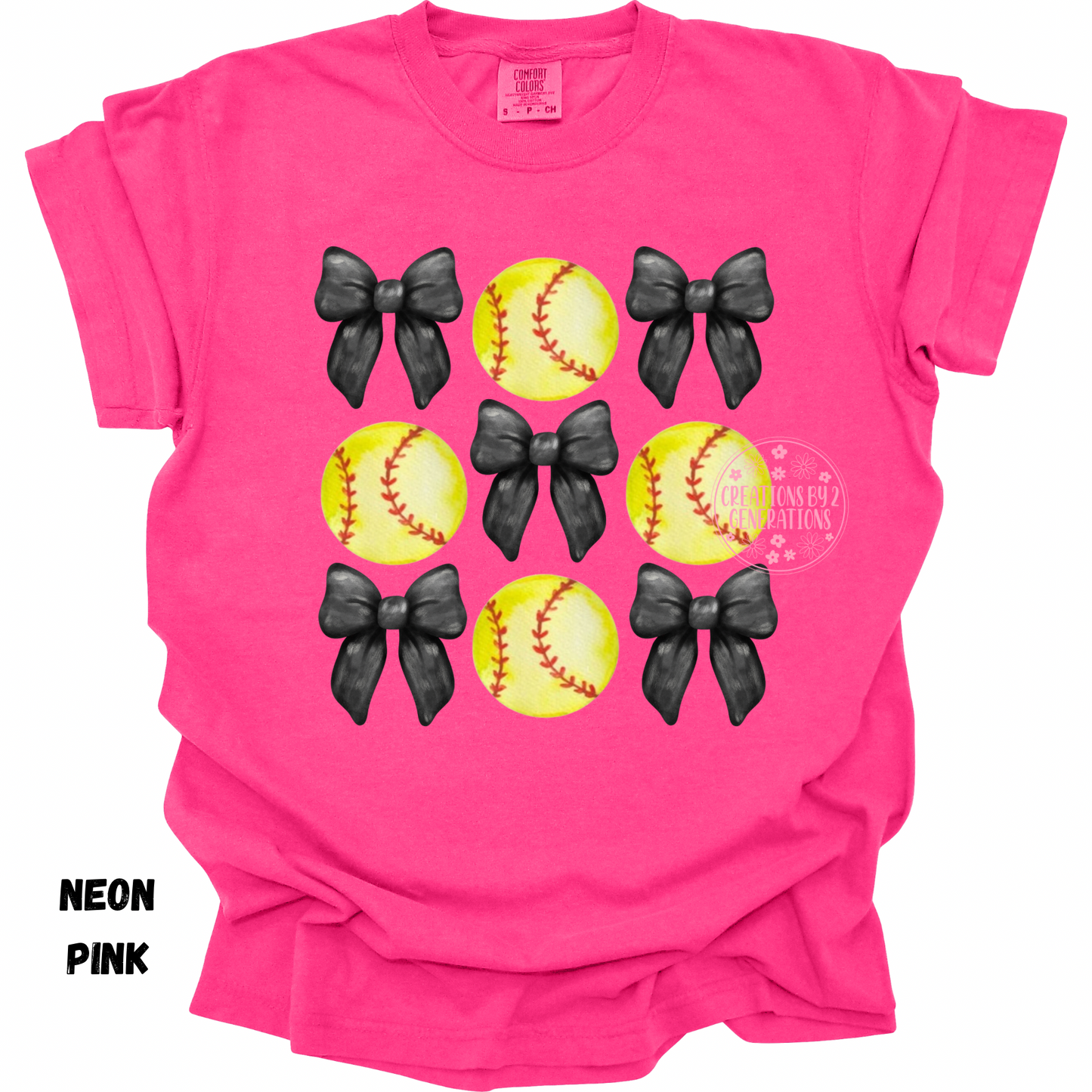 SOFTBALLS WITH BLACK BOWS PREORDER (YOUTH)