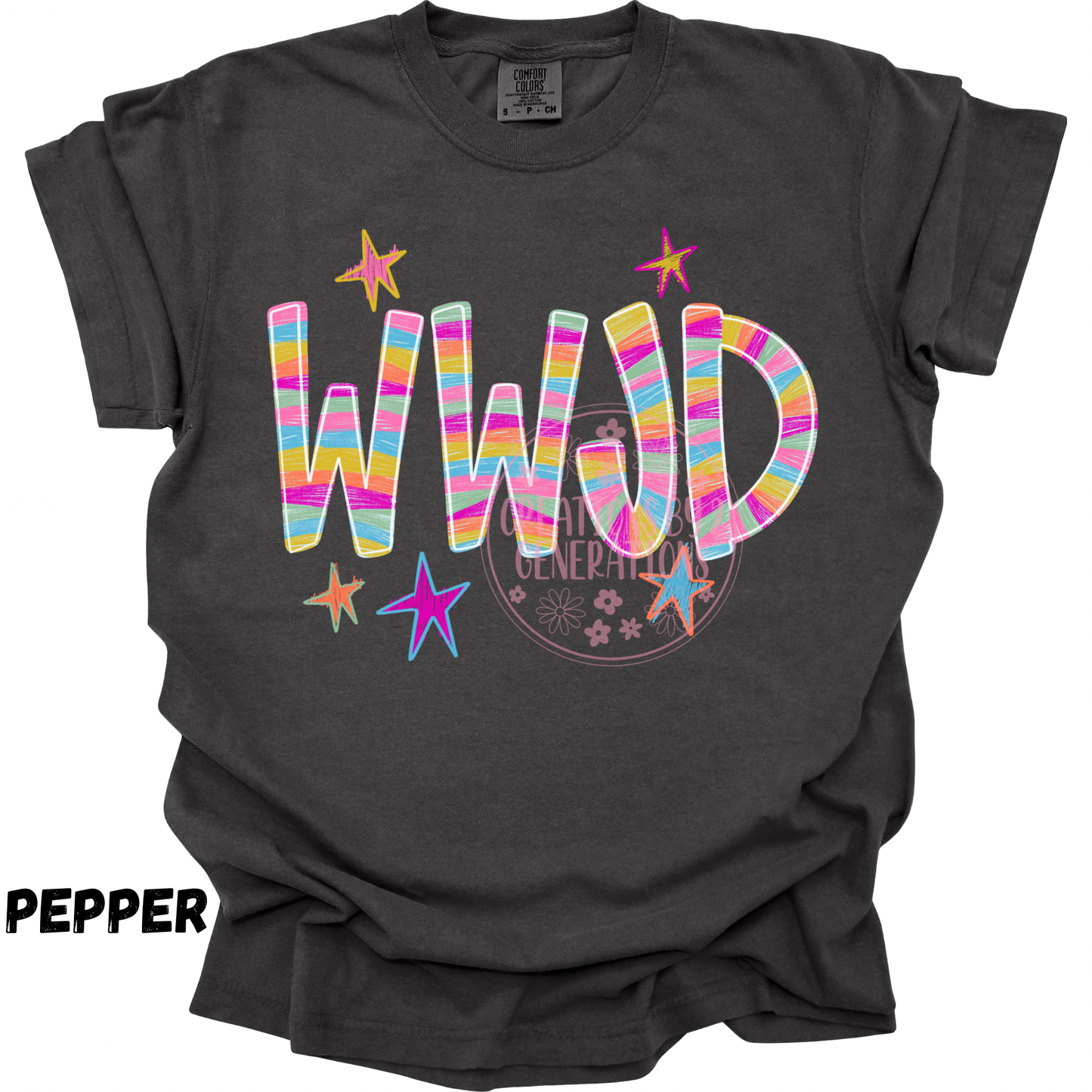 WWJD COLORFUL STRIPES PREORDER