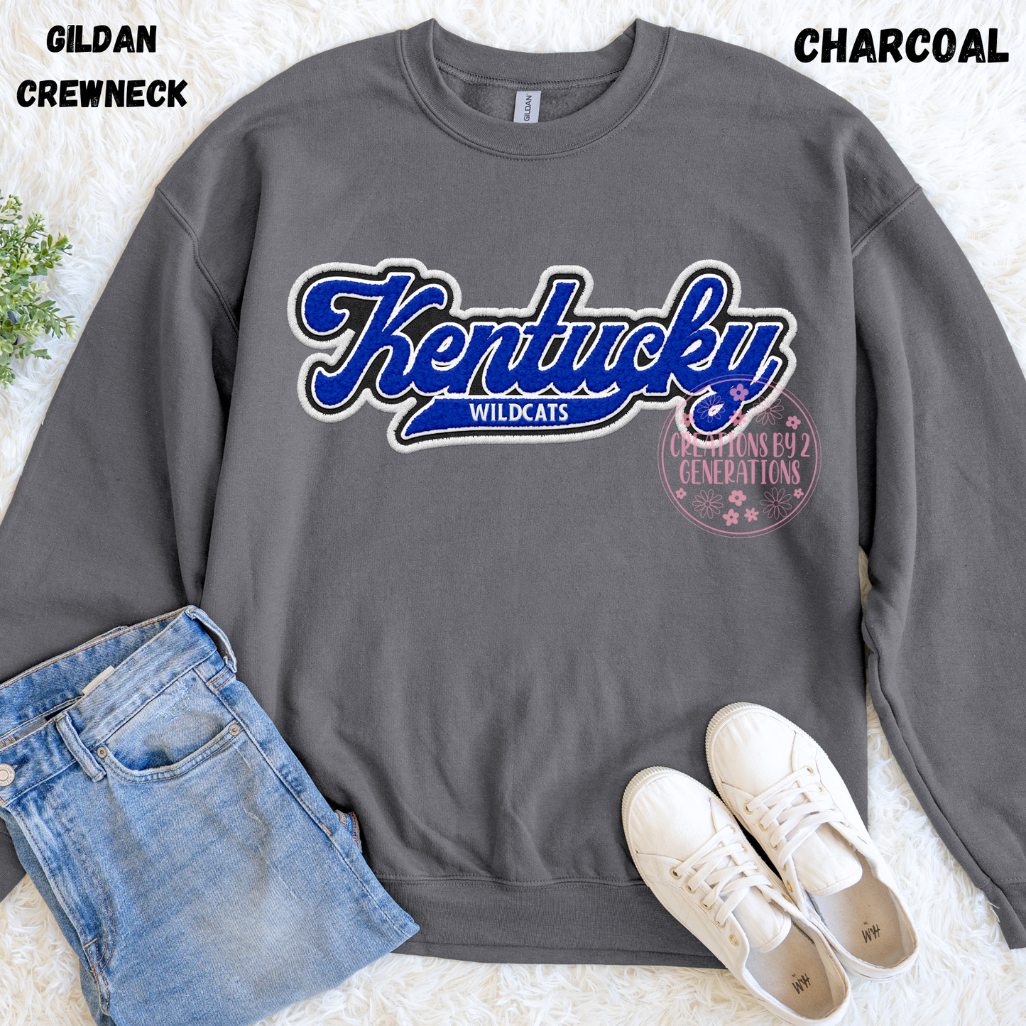 KENTUCKY WILDCATS FAUX EMBROIDERED