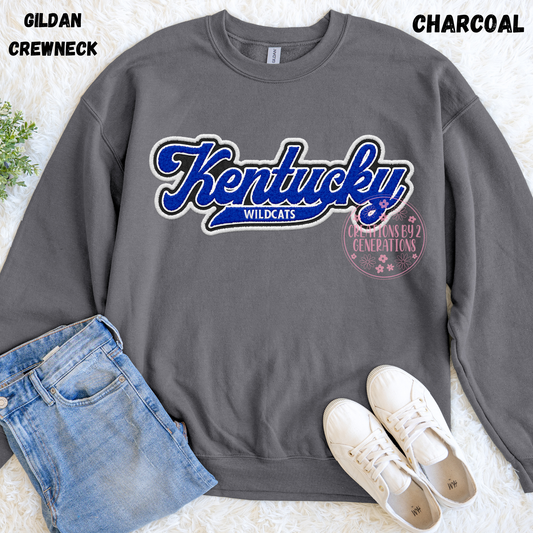 KENTUCKY WILDCATS FAUX EMBROIDERED