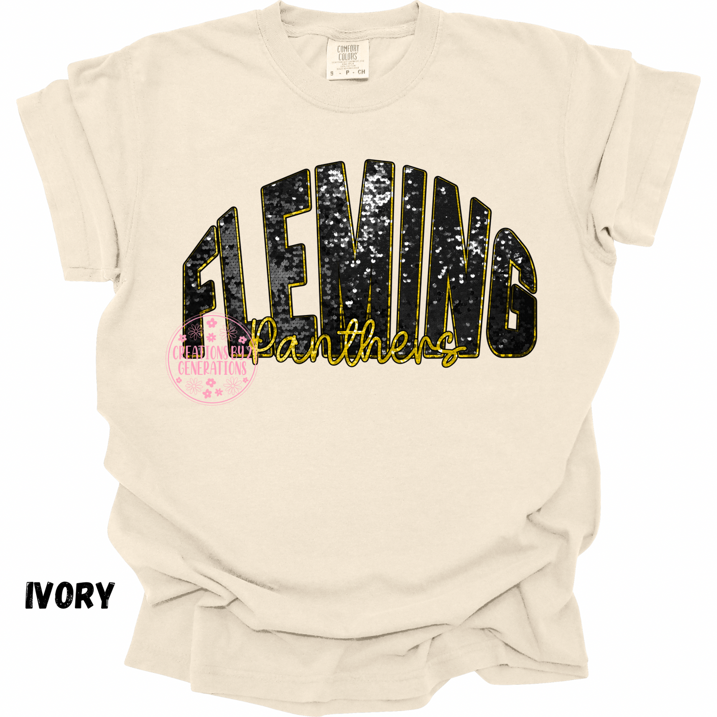 FLEMING PANTHERS FAUX SEQUINS