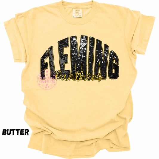 FLEMING PANTHERS FAUX SEQUINS