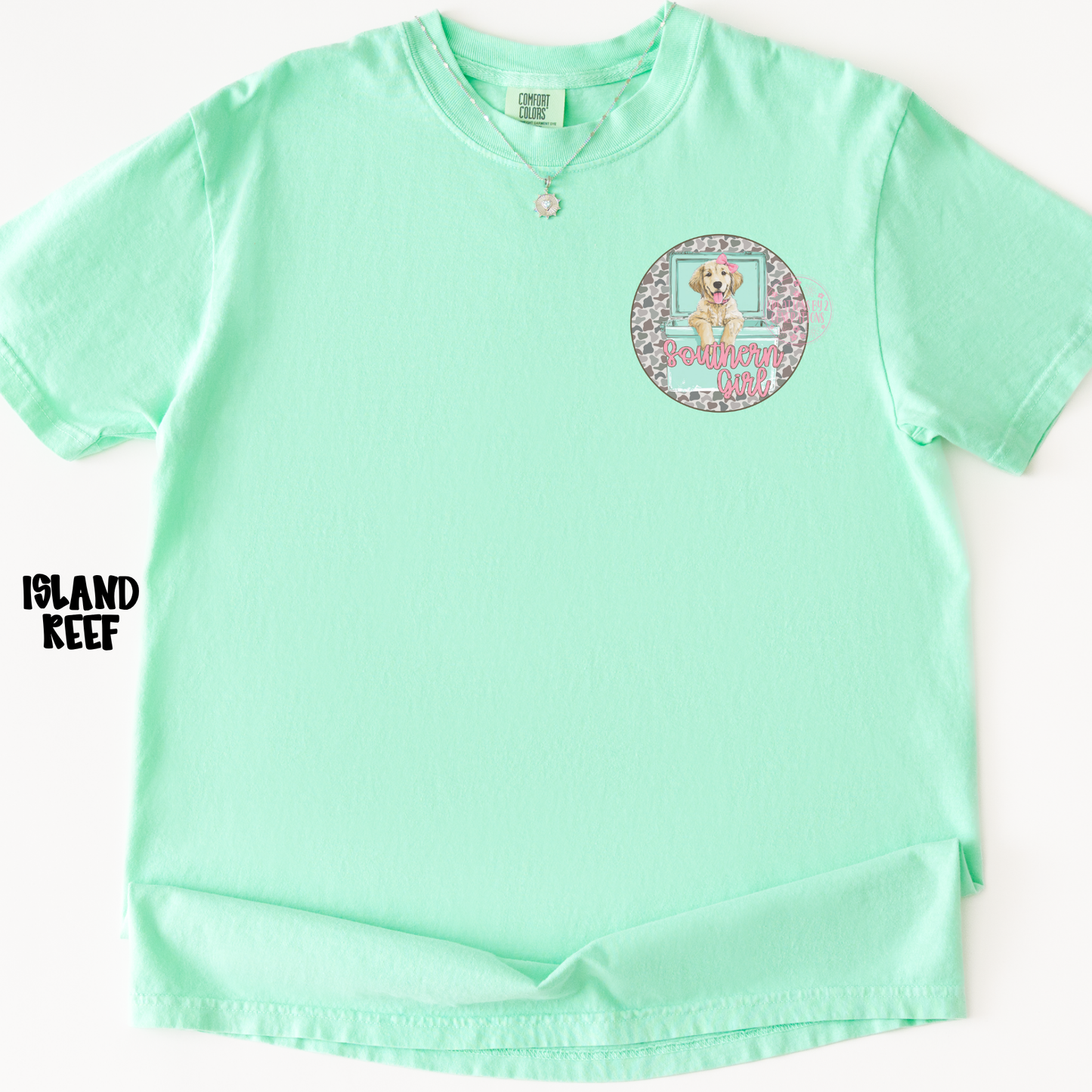 SOUTHERN GIRL DOG WITH BOW IN COOLER WITH FRONT POCKET DESIGN PREORDER (YOUTH)