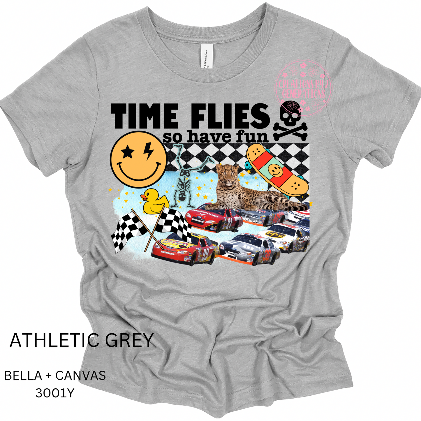TIME FLIES BLACK (YOUTH) (PRINT ONLY)