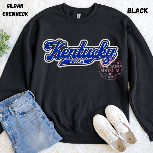 KENTUCKY WILDACATS FAUX EMBROIDERY PRINT