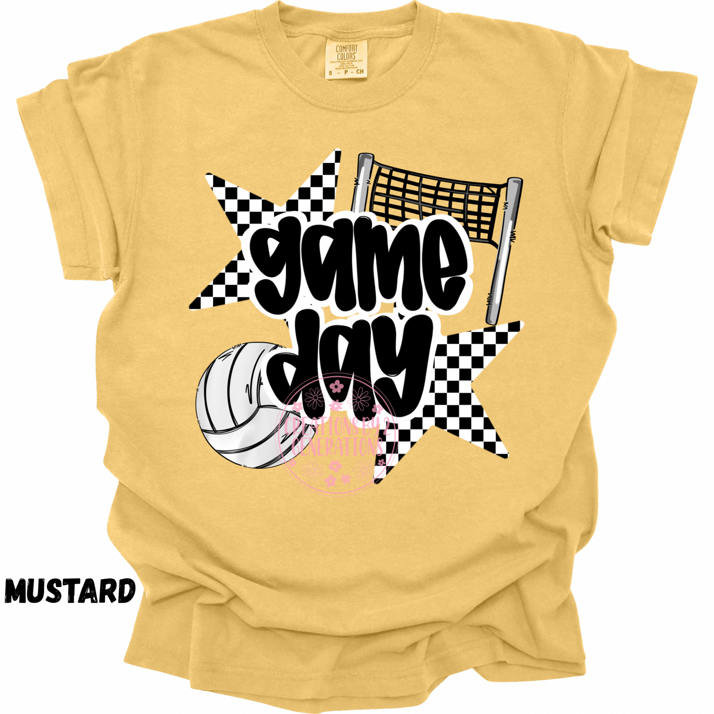 GAME DAY VOLLEYBALL CHECKERED STAR PREORDER
