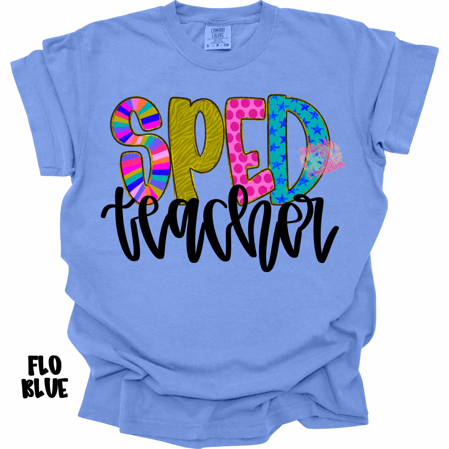 SPED TEACHER BLACK CURSIVE PREORDER