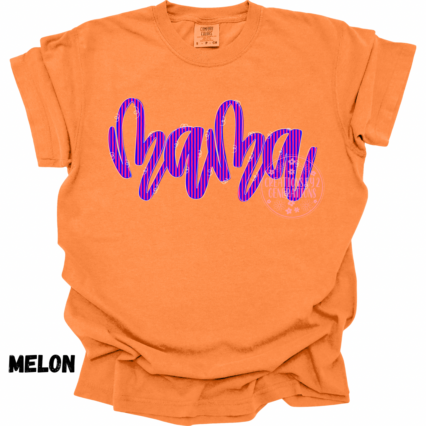 MAMA PINK/BLUE STRIPES