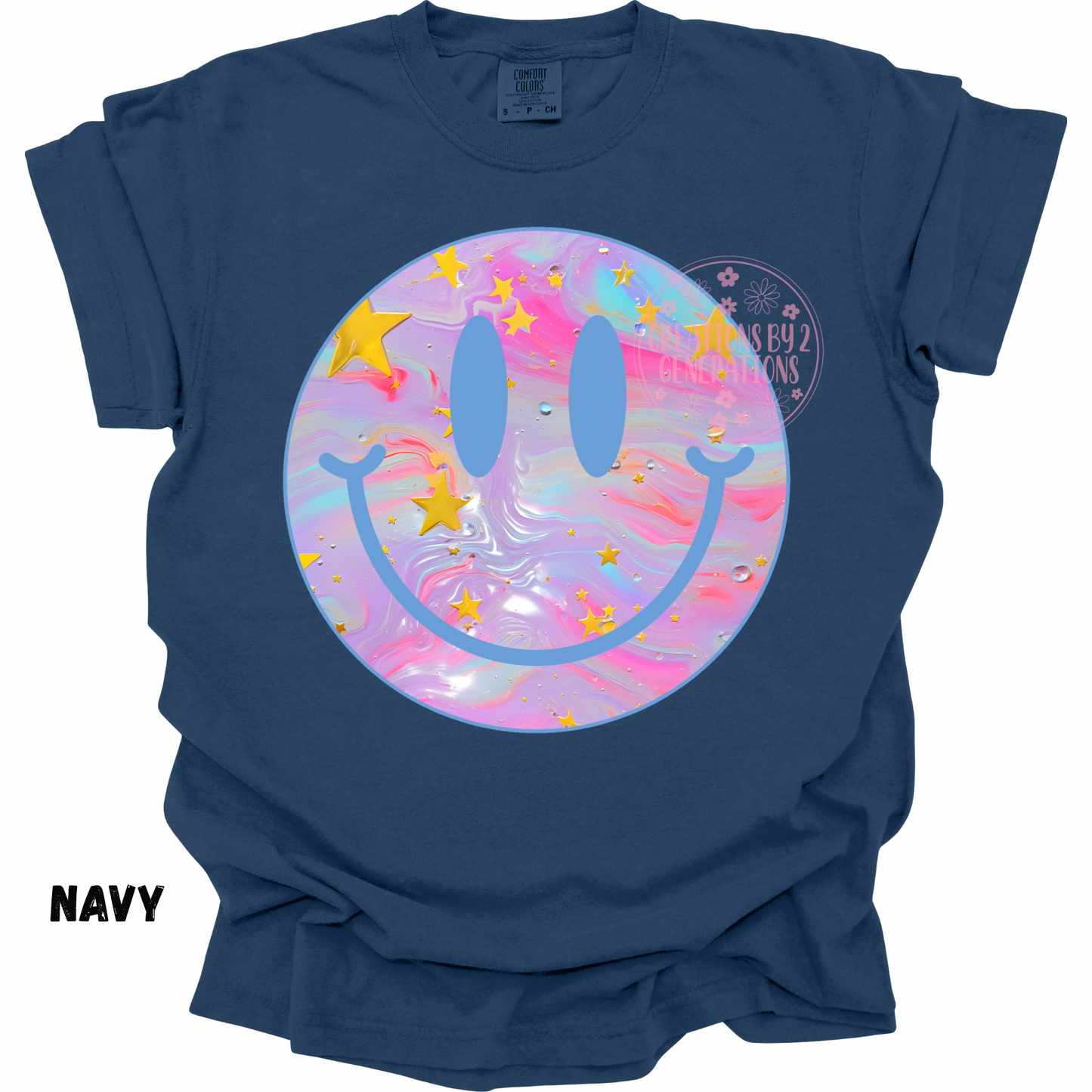 SMILEY FACE COLORFUL WITH YELLOW STARS PREORDER