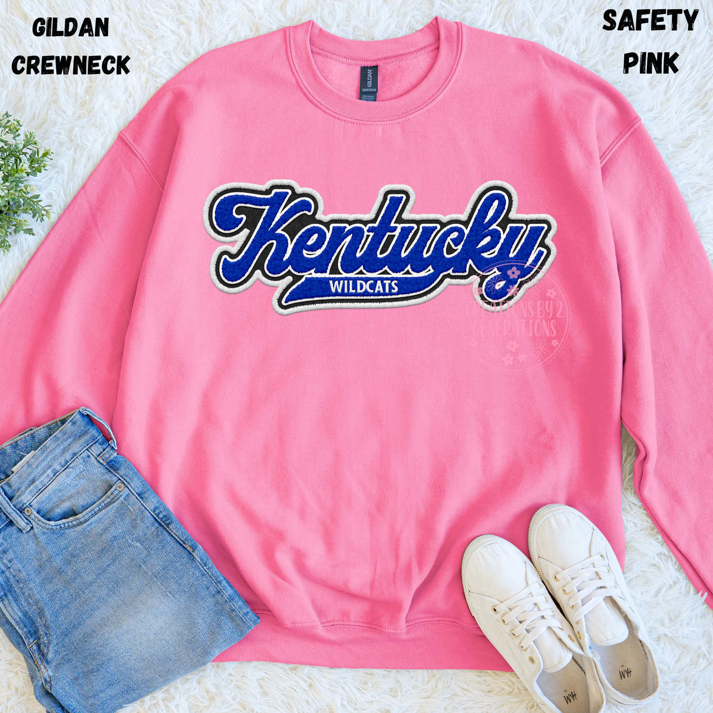 KENTUCKY WILDCATS FAUX EMBROIDERED