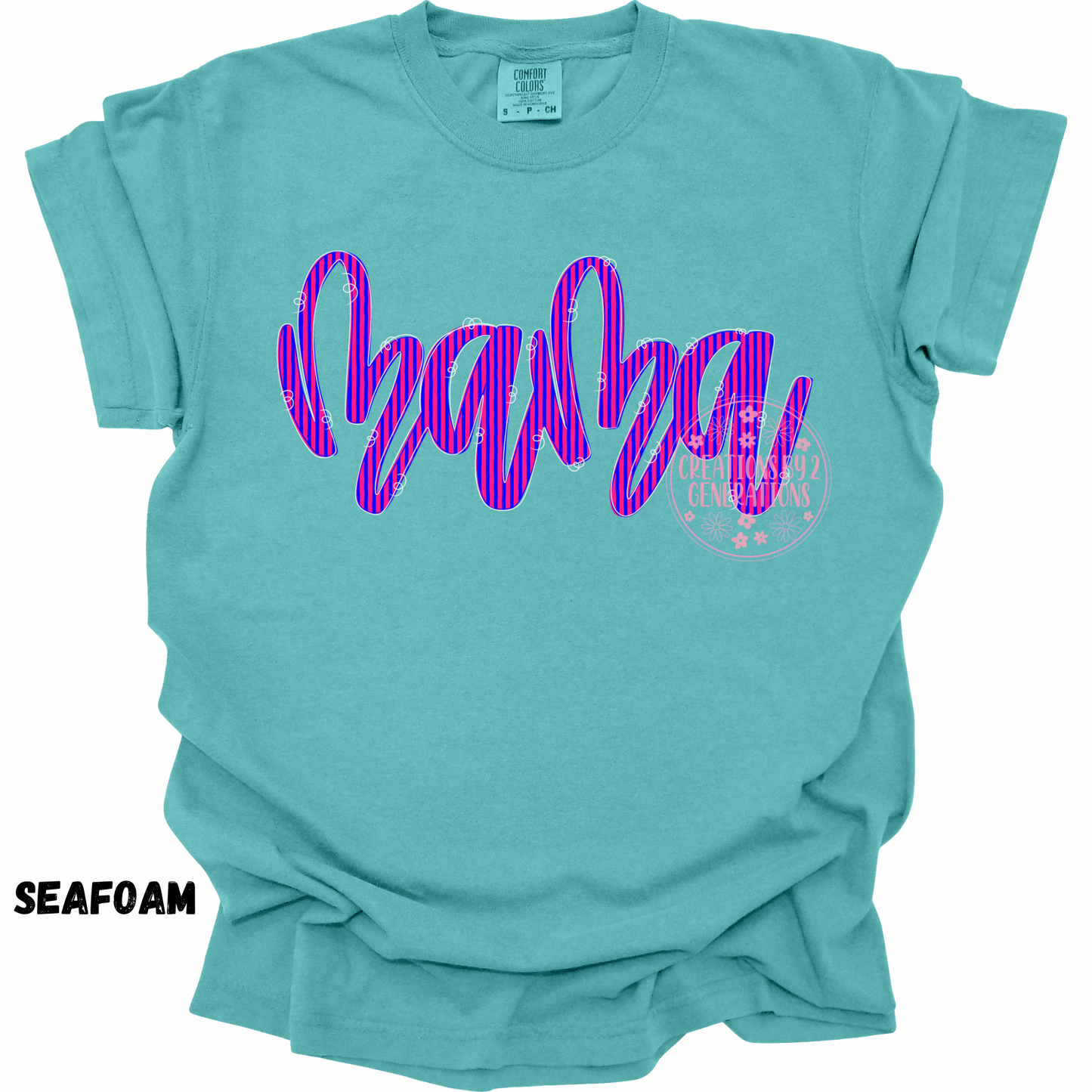 MAMA PINK/BLUE STRIPES