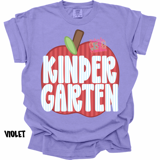 KINDERGARTEN APPLE STRIPES PREORDER (YOUTH)