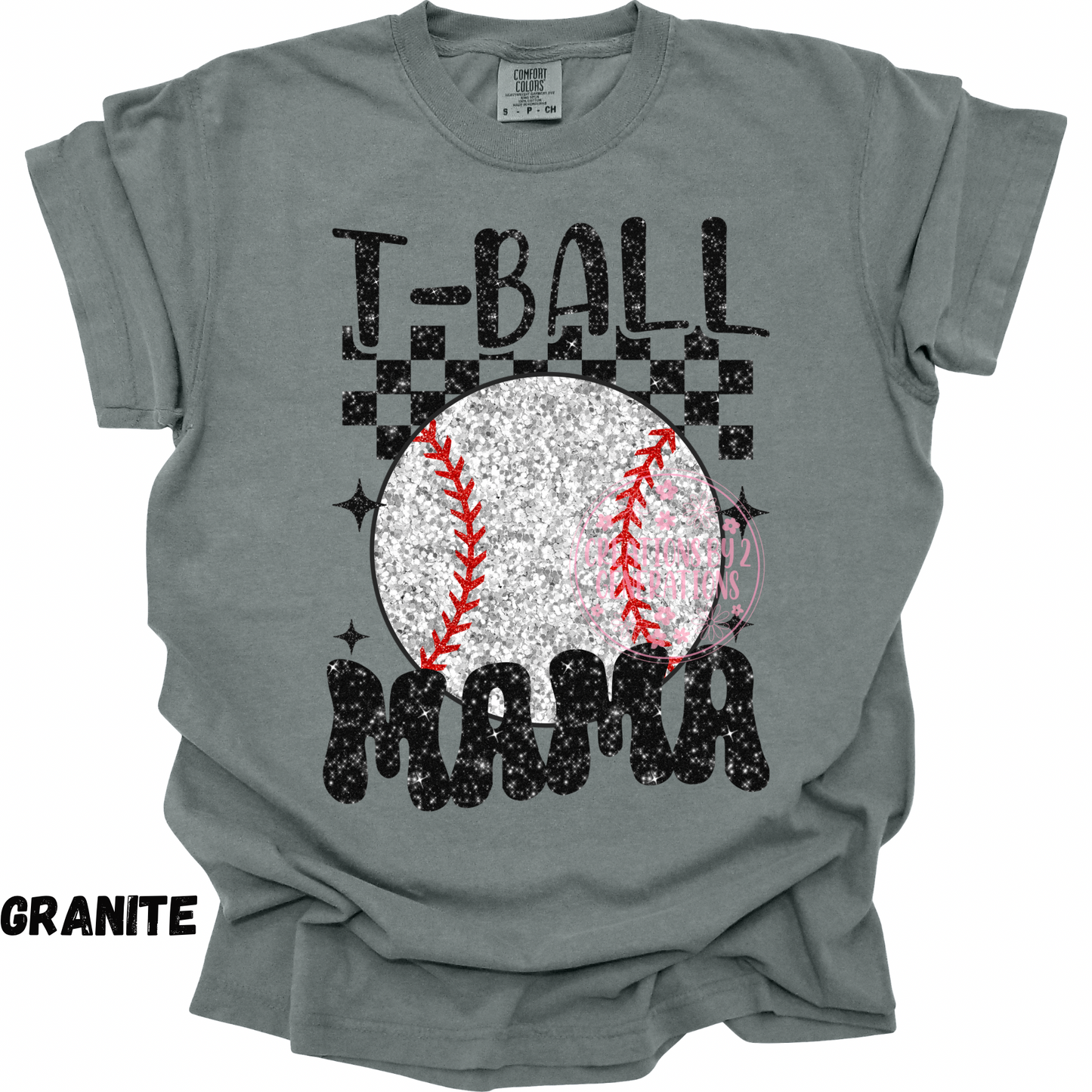 T-BALL MAMA FAUX GLITTER PREORDER