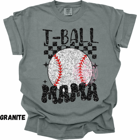 T-BALL MAMA FAUX GLITTER PREORDER