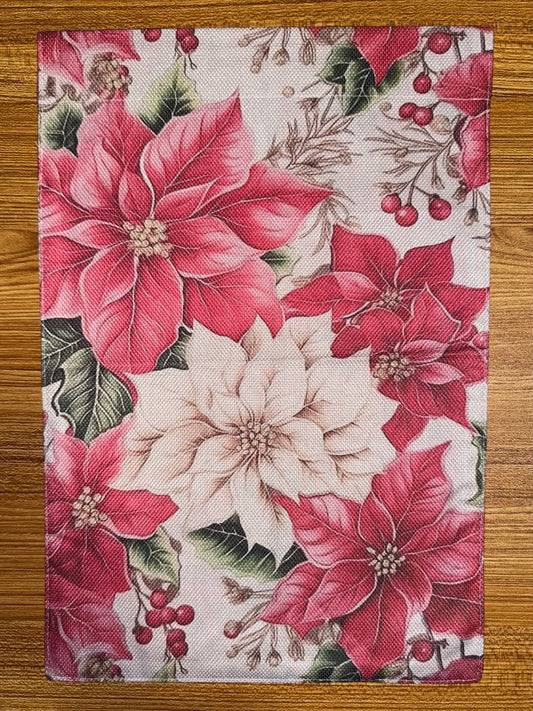 PINK/WHITE POINSETTIA FLAG￼