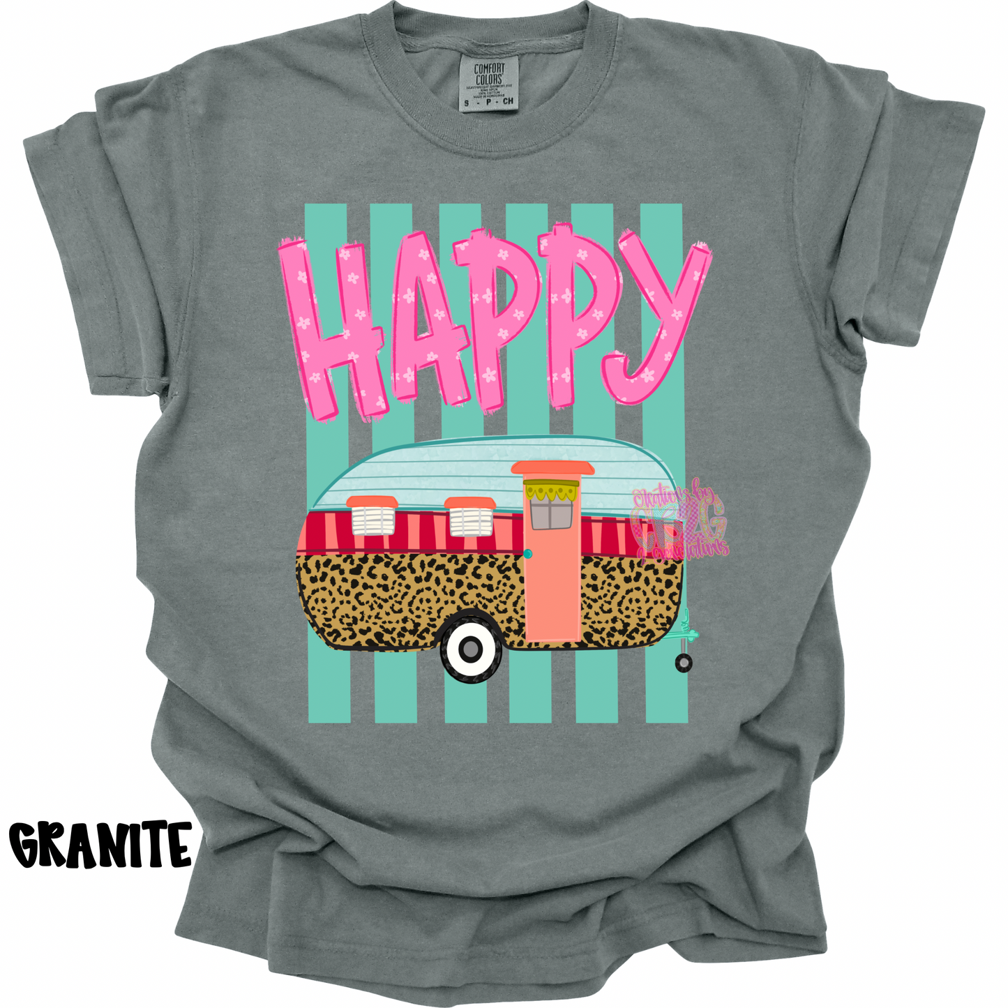 HAPPY CAMPER WITH STRIPES PREORDER