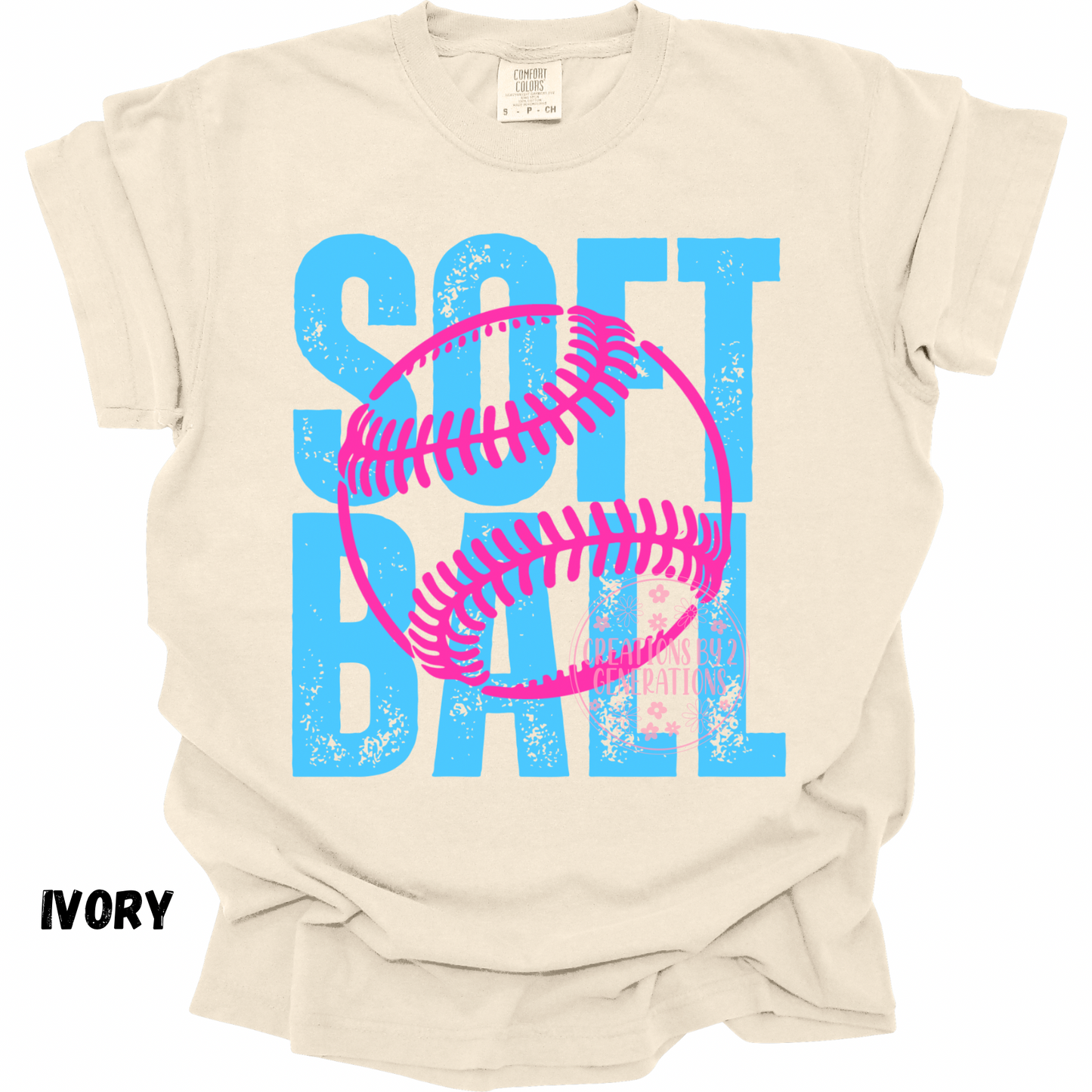 BLUE & PINK SOFTBALL DISTRESSED PREORDER